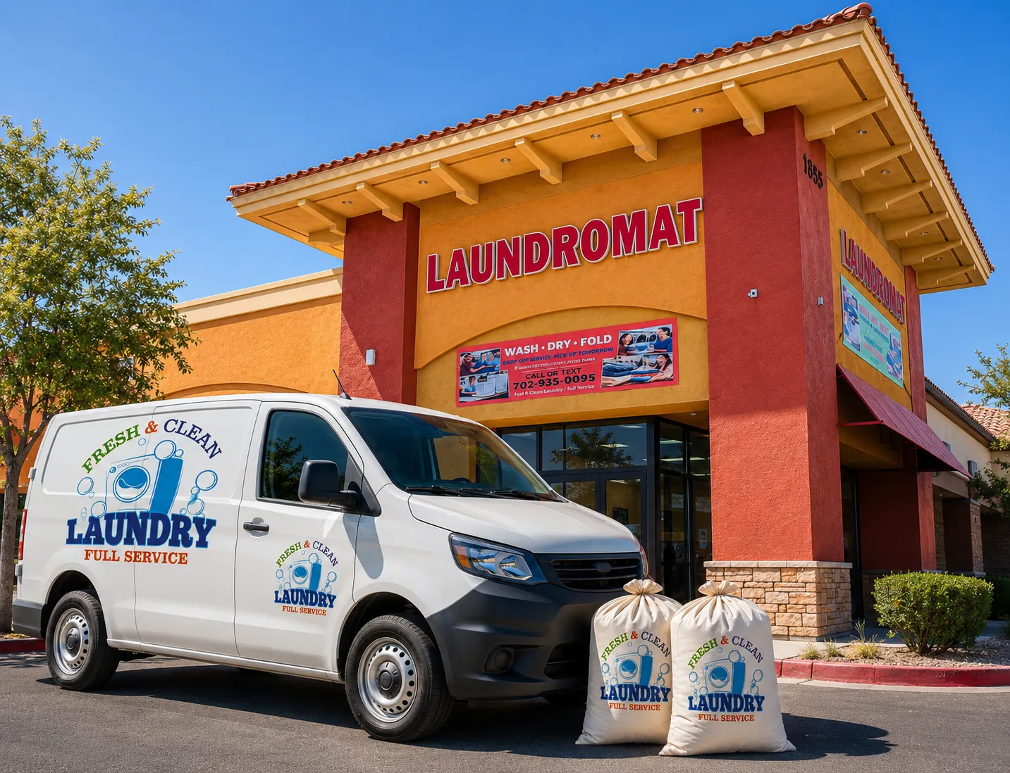 Fresh Clean Storefront Delivery Van