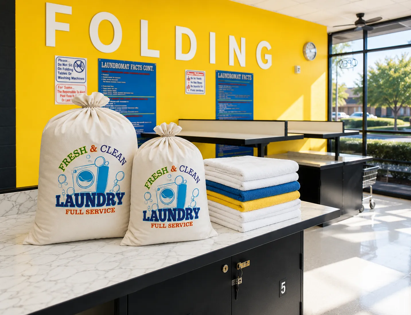 Fresh Clean Folding Station Laundry Bags